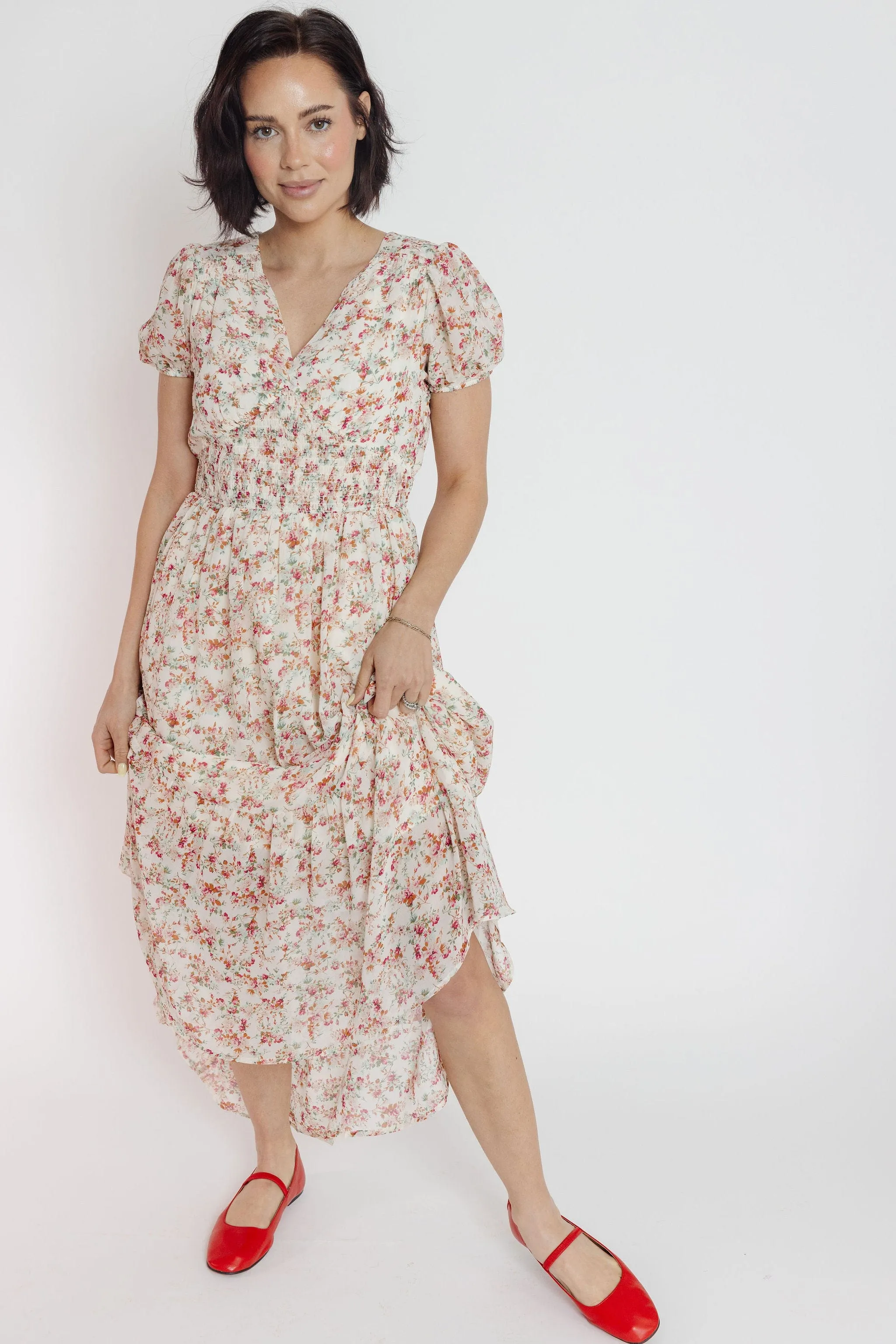 Picadilly Dress in Creme Floral