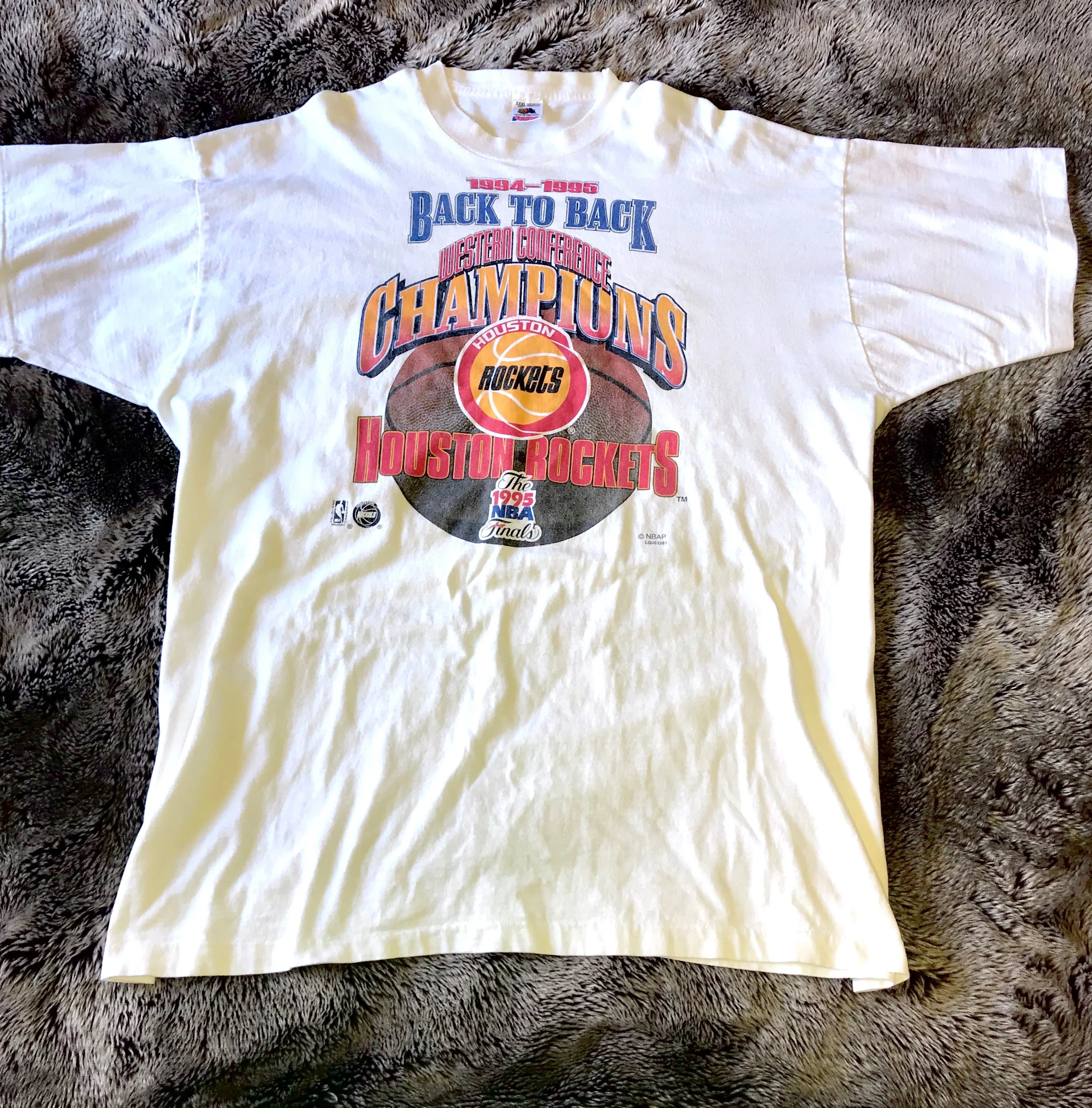 Rockets 1995 Back to Back Champions Tee (White)