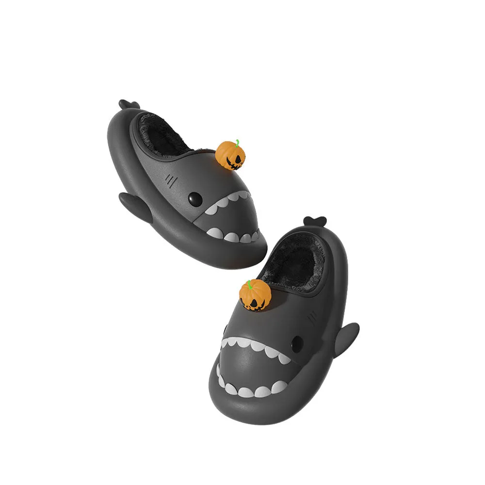 Sharkicks Basic - Winter Pumpkin Heel-open Shark Slippers