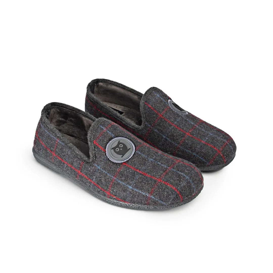 Slippers Camping Cuadros Gris