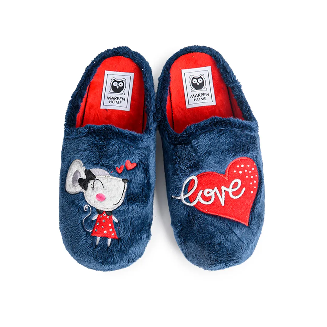 Slippers Ratita Love Marino