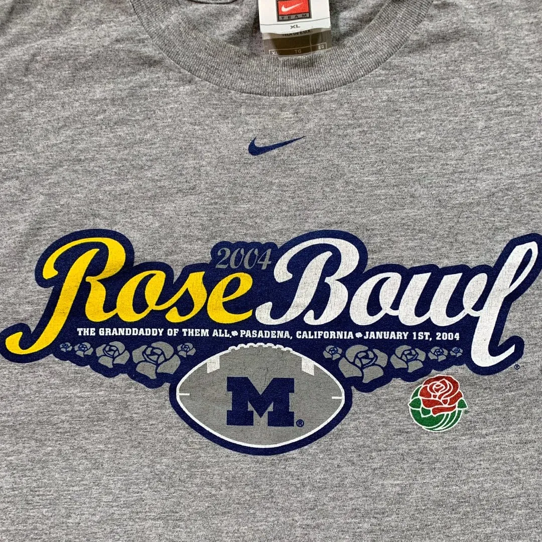 Vintage '04 Nike x Michigan Rose Bowl Tee (XL)