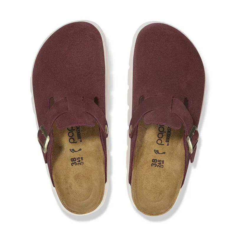 Women's Boston Chunky Narrow Berry Crush Suede