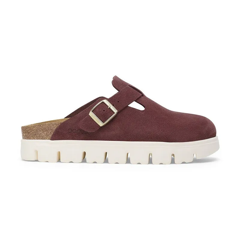 Women's Boston Chunky Narrow Berry Crush Suede