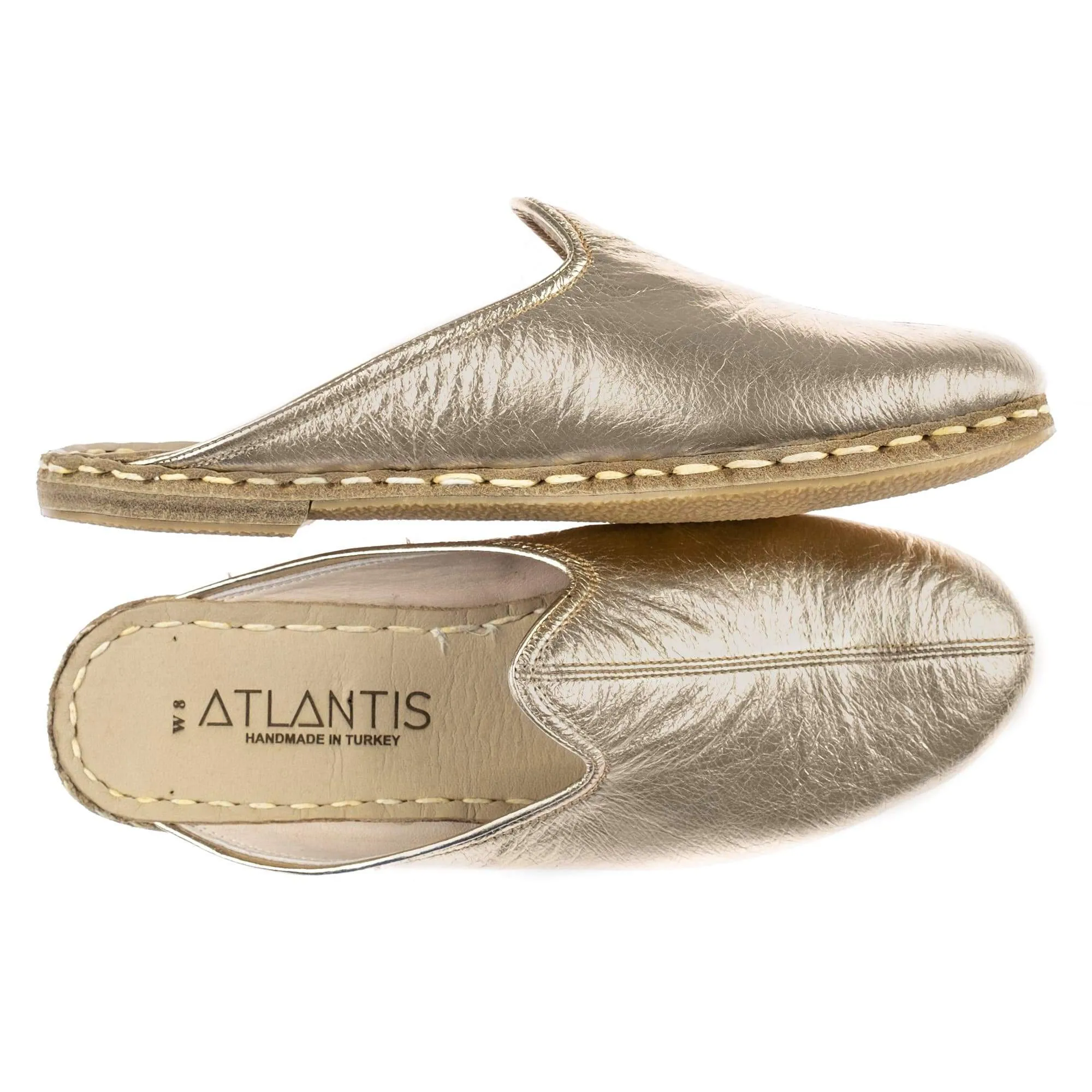 Women's Gold Slippers