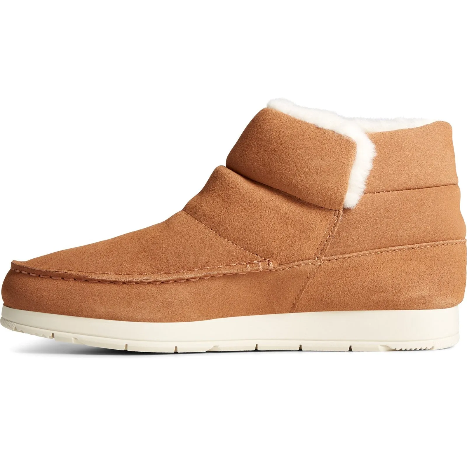 Women's Moc-Sider Bootie Leather Shoe Tan