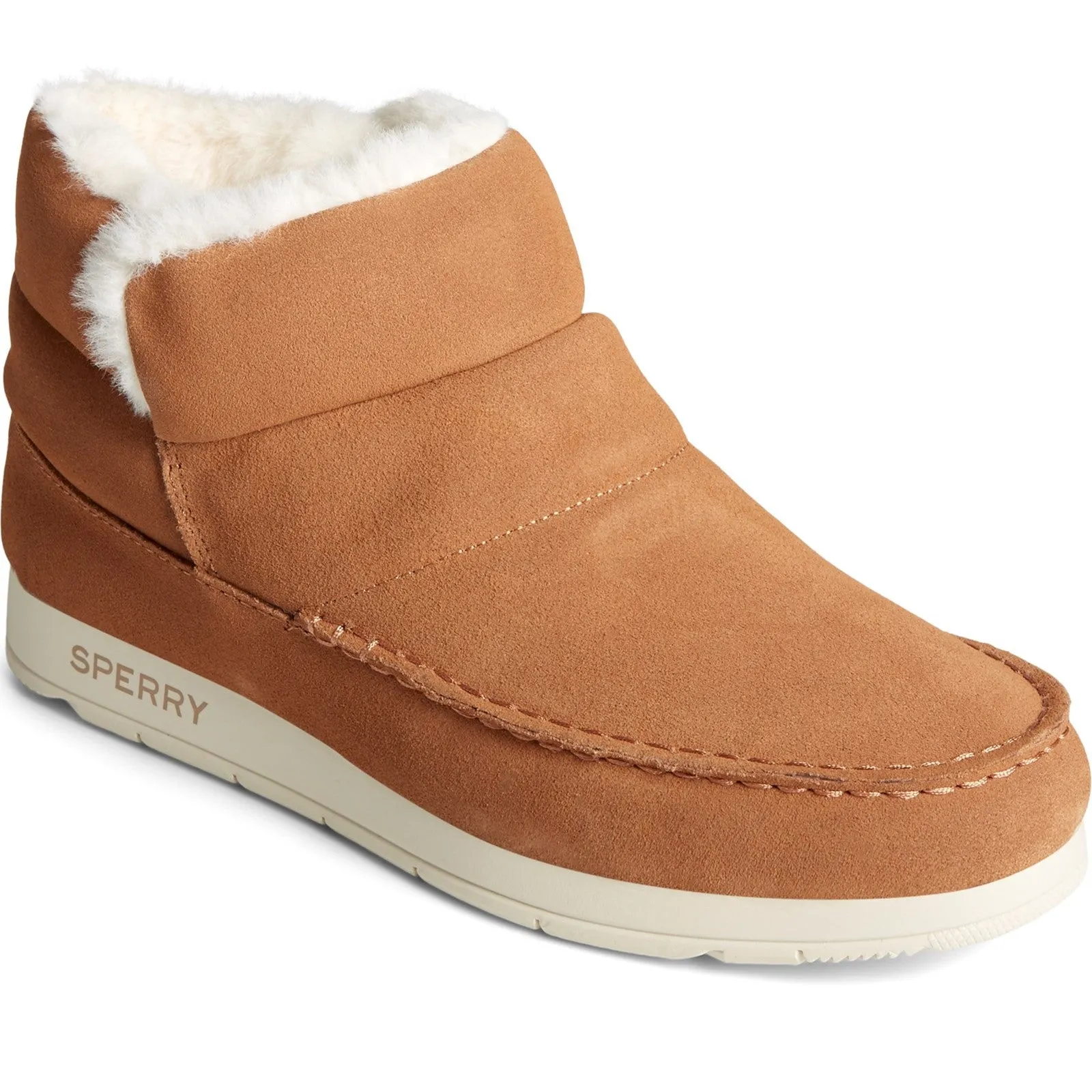 Women's Moc-Sider Bootie Leather Shoe Tan