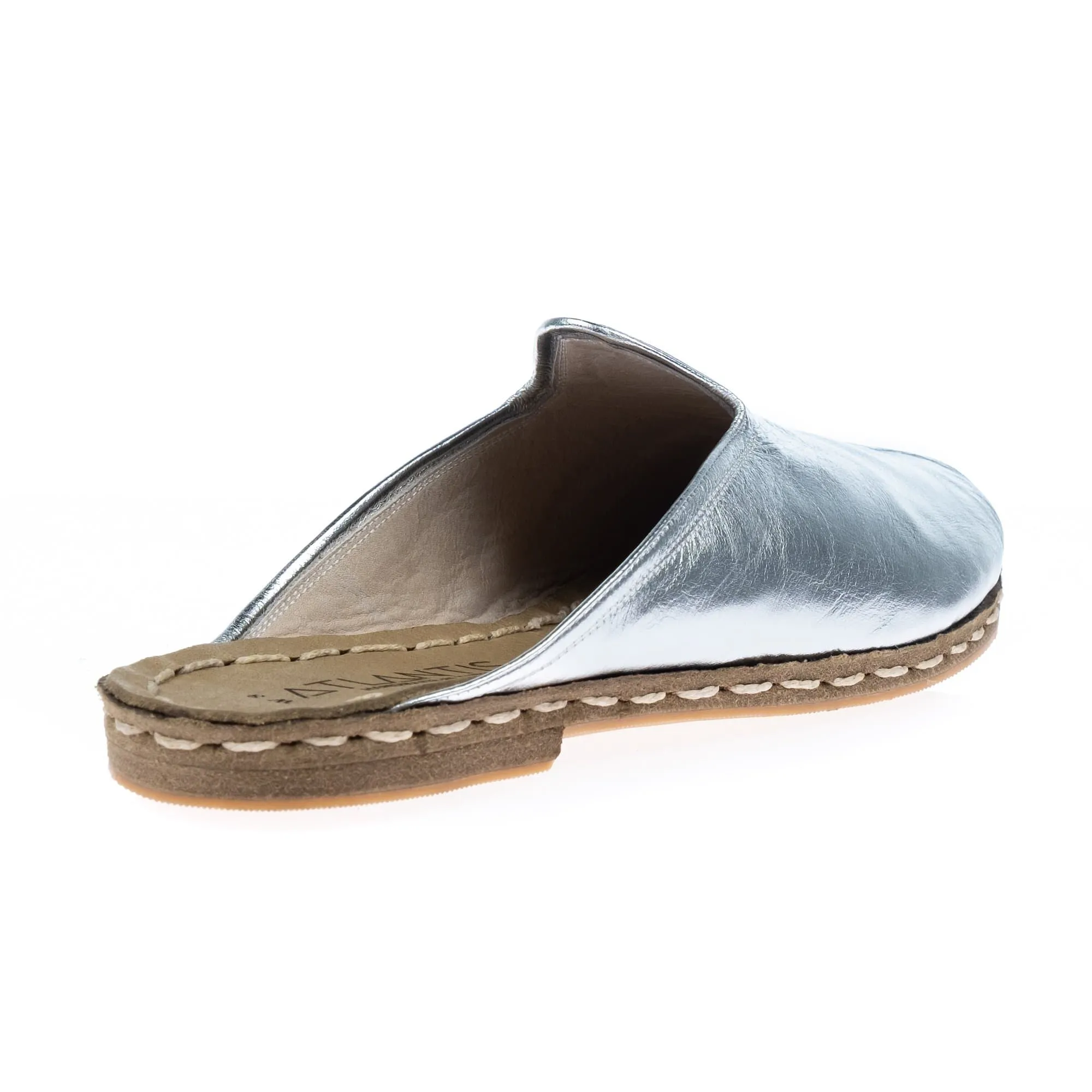 Women's Silver Slippers