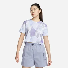 Áo Crop-Top Thời Trang Nữ Nike Sportswear Essentials  - Tím